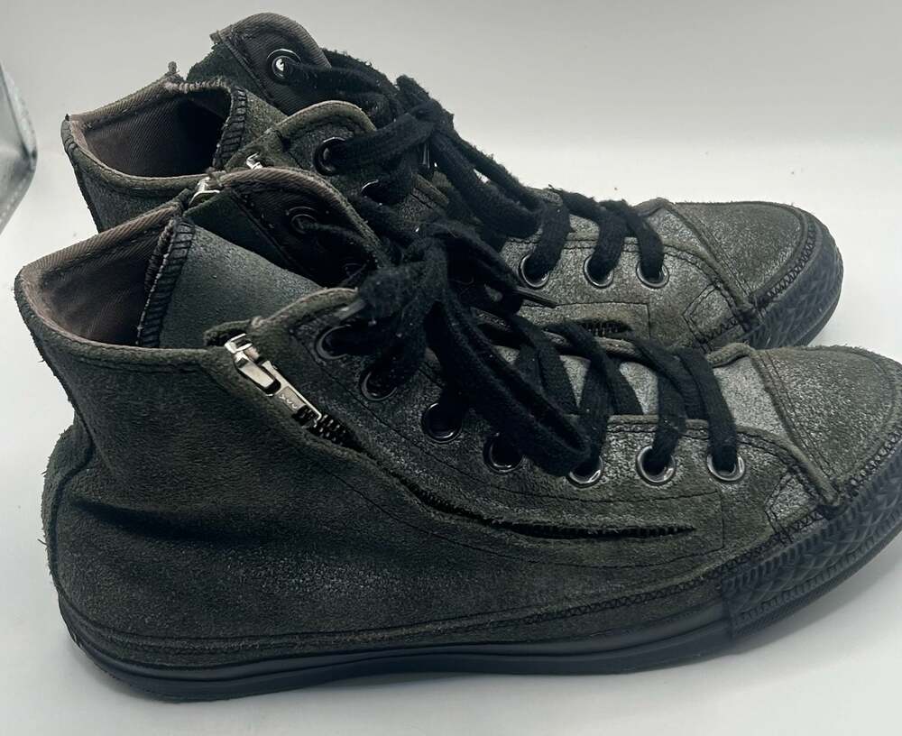 Converse Chuck Taylor All Star Metallic Suede High-Top Side Zip Sneakers - Picture 2 of 7